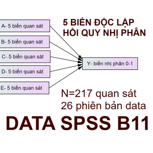 Bộ DATA SPSS B11- Hồi quy nhị phân 5 biến độc lập