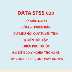 DATA SPSS 020 | Thích hợp cho mô hình 7-8-9 biến độc lập