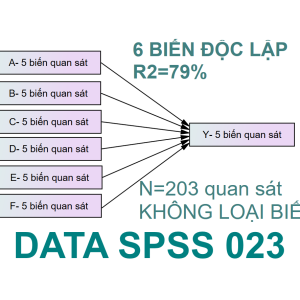 DATA SPSS 023 | Thích hợp cho mô hình 3-4-5-6 biến độc lập