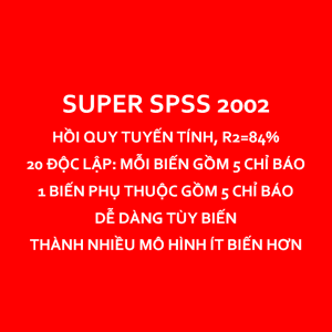 SUPER SPSS 2002 | Cỡ mẫu 247 | Dùng cho mô hình hồi quy tuyến tính có từ 10-20 biến độc lập