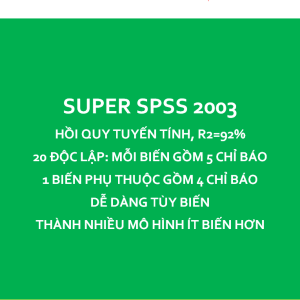 SUPER SPSS 2003 | Cỡ mẫu 243 | Dùng cho mô hình hồi quy tuyến tính có từ 10-20 biến độc lập