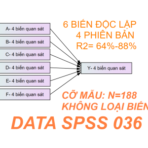 Bộ DATA SPSS 036 | Thích hợp mô hình 4-5-6 biến độc lập